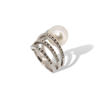 Anello Fantasia Idee Preziose dal 1987 ANOR-144-201 in oro 18k e diamanti naturali e perla Donna  - ANOR-144-201